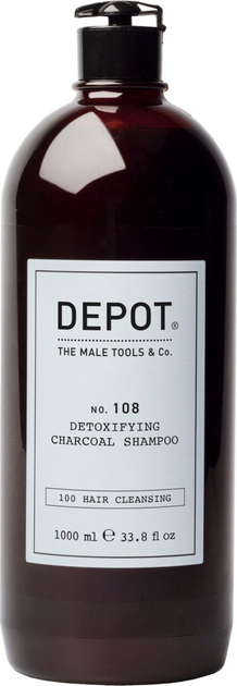 Акція на Шампунь для глибокого очищення Depot No.108 Detoxifying Charcoal Shampoo з деревним вугіллям 1 л від Rozetka