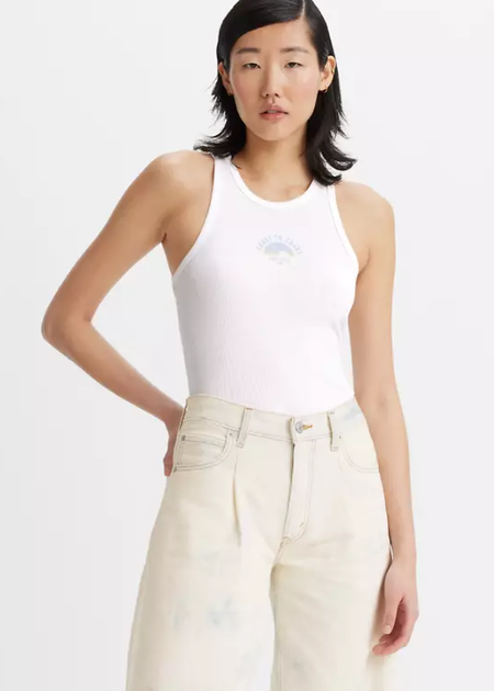 Жіноча майка Levi's (197868577062) Grapchic Gemani tank top Bright White L біла - зображення 2