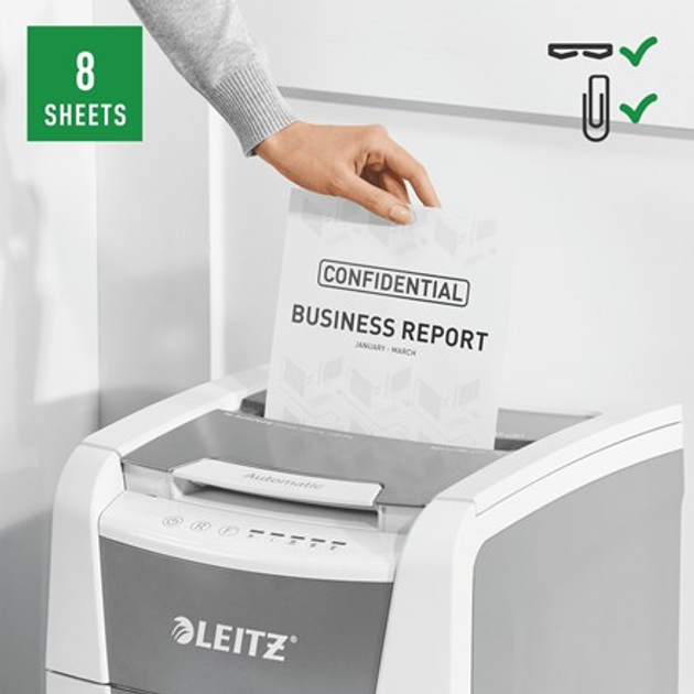 Niszczarka Leitz IQ AutoFeed 100 (4002432124084) - obraz 8