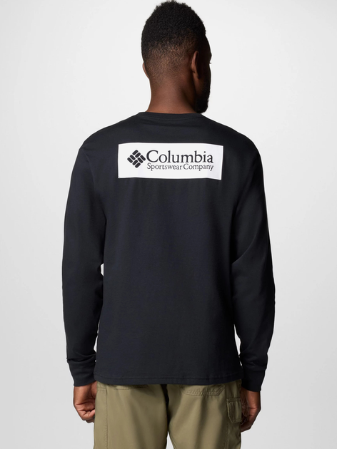 Лонгслів чоловічий Columbia North Cascades Long Sleeve Tee 1834021009 S Чорний (195981686067) - зображення 2