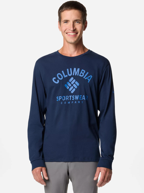 Лонгслів чоловічий Columbia Rockaway River Graphic LS Tee 2022191467 L Темно-синій (195981216523) - зображення 1