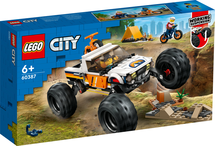 Zestaw klocków LEGO City Przygody w terenie 252 elementy 4 szt (60387) - obraz 1