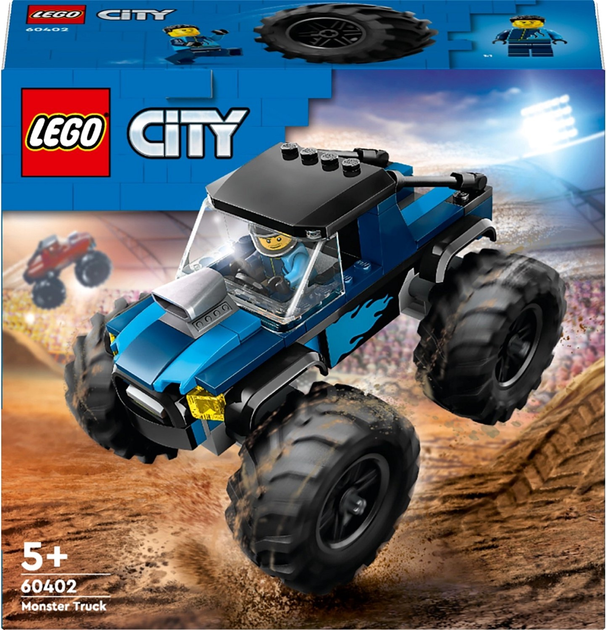 Конструктор LEGO City Вантажівка-монстр Синій 148 деталей 6 шт (60402) - зображення 1