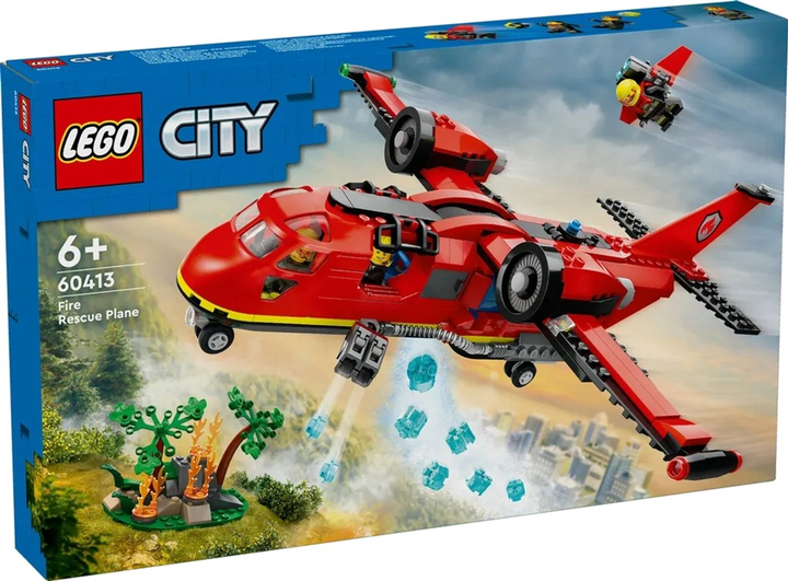 Zestaw klocków LEGO City Pożarowy samolot ratowniczy 478 elementów 3 szt (60413) - obraz 1