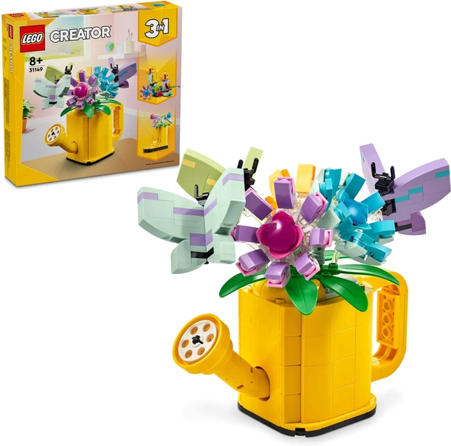 Zestaw klocków LEGO Creator Kwiaty w konewce 420 elementów 4 szt (31149) - obraz 2