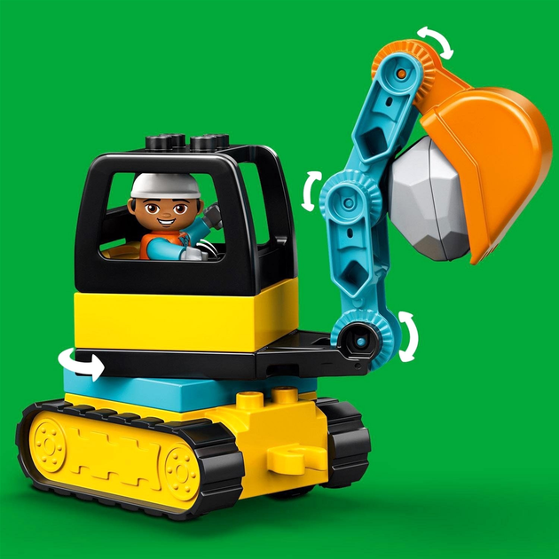 Конструктор LEGO Duplo Вантажівка та екскаватор 20 деталей 4 шт (10931) - зображення 4