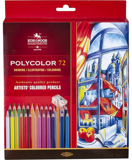 Набір кольорових олівців Koh-I-Noor Polycolor 72 шт (8593539317951) - зображення 1