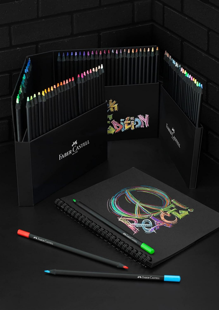 Набір кольорових олівців Faber-Castell Black Edition 100 шт (4005401164111) - зображення 5