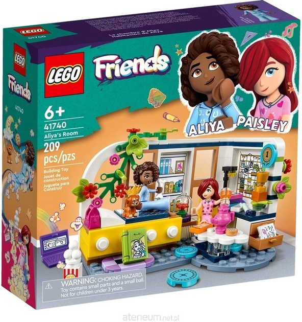 Zestaw klocków LEGO Friends Pokój Aliyi 209 elementów 6 szt (41740) - obraz 1