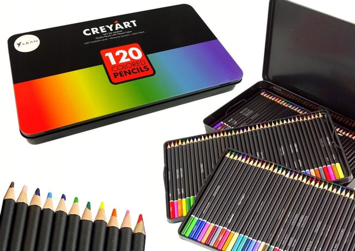Набір кольорових олівців Lean toys Creyart 120 шт (5905679076705) - зображення 3