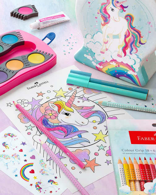 Zestaw akwarelowych ołówków Faber-Castell Grip Unicorn 24 szt (4005402015436) - obraz 3