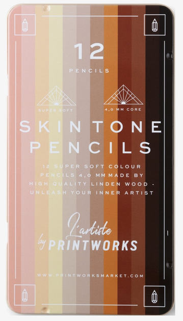 Набір кольорових олівців Printworks Skin Tone 12 шт (7350108172349) - зображення 1