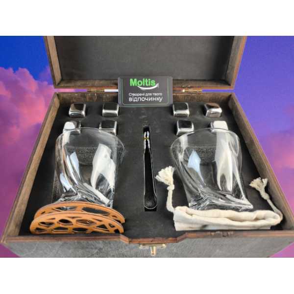 Подарочный деревянный набор для виски из дерева Moltis (MR-1004) 10065 - изображение 5