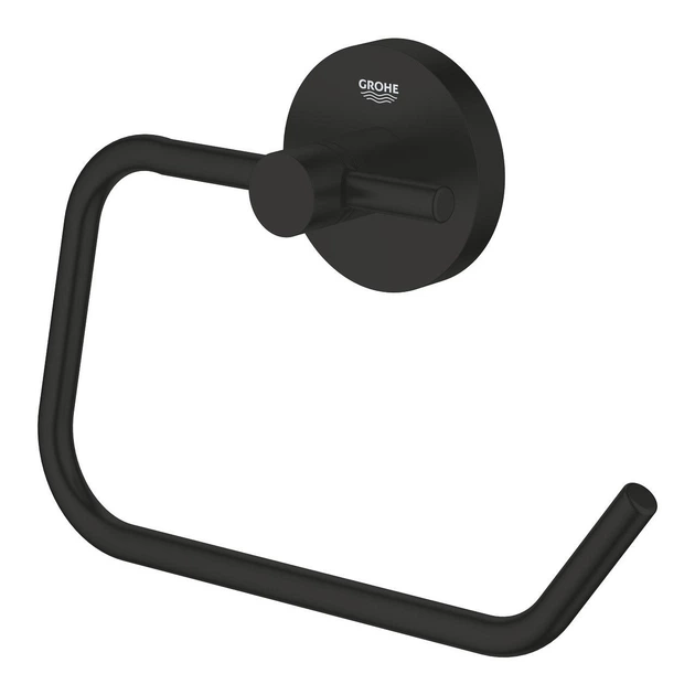 Тримач туалетного паперу з полицею GROHE ESSENTIALS 1024722430, чорний матовий - зображення 2