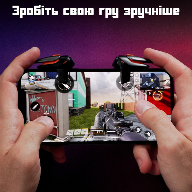 Импульсные триггеры игровые кнопки джойстики для телефона R-15 с Air Mapping макросом, курки и макросс для игры PUBG Mobile, Standoff 2, COD (Call Of Duty) Warzone. Тригеры с автокликером для iPhone и Android - изображение 3