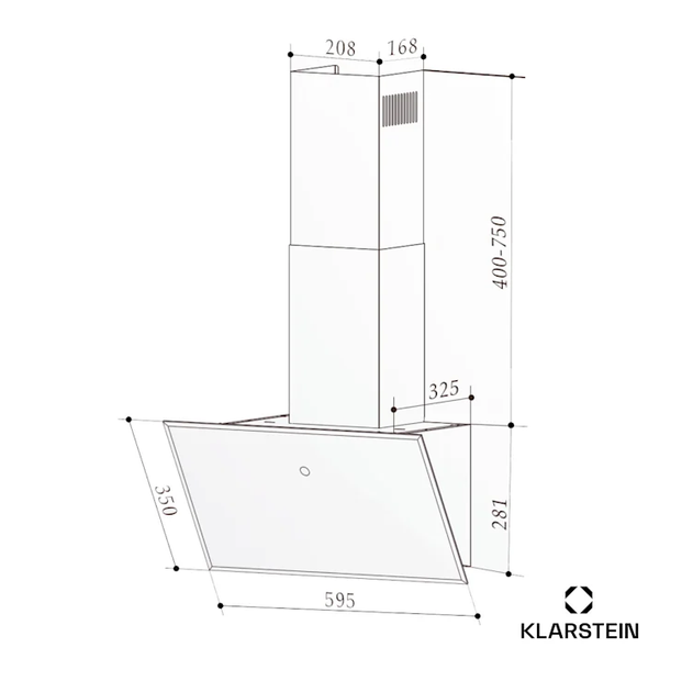 Вытяжка для кухни Klarstein Laurel 60 Настенная кухонная вытяжка с подсветкой - изображение 6