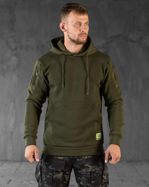 Тактическое худи на флисе 7.62 Tactical 3XL хаки (89365) - изображение 1