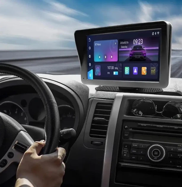 Монитор автомобильный портативный CandAuto 701W 9495 Carplay, 7-дюймовый - Фото 2 Монитор автомобильный портативный CandAuto 701W 9495 Carplay, 7-дюймовый - изображение 2