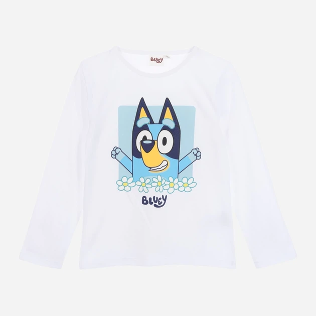 Детский лонгслив для девочки Disney Bluey XH1470.REC 110 см Белый (3609087466982) - Фото 1 Детский лонгслив для девочки Disney Bluey XH1470.REC 110 см Белый (3609087466982) - изображение 1