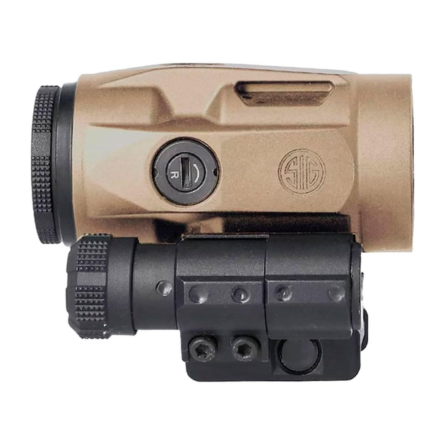 Магнифер Sig Optics 3Х JULIET3-MICRO 3X22MM, PUSH-BUTTON MOUNT WITH SPACERS, FDE (SOJ3M001FDE) - изображение 2