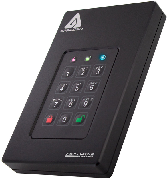 SSD диск Apricorn Aegis Fortress L3 512 GB 2.5'' USB 3.1 Black (AFL3-S500) - изображение 4