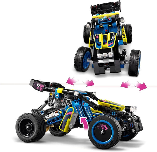 Zestaw klocków LEGO Technics Race Buggi Off Road 219 elementów 4 szt (42164) - obraz 5
