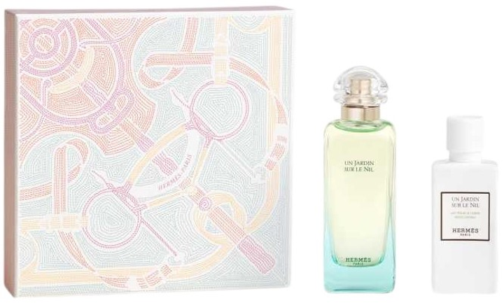 Zestaw unisex Hermes Un Jardin Sur Le Nil Woda toaletowa 100 ml + Balsam do ciała 80 ml (3346130433811) - obraz 1