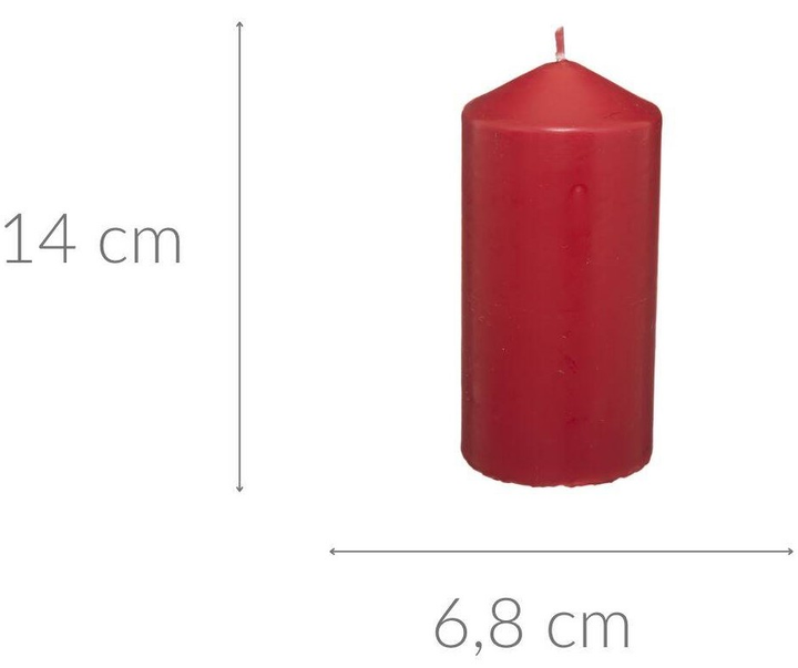 Świeca Atmosphera ozdobna 14 cm Czerwona (3560238482254) - obraz 2