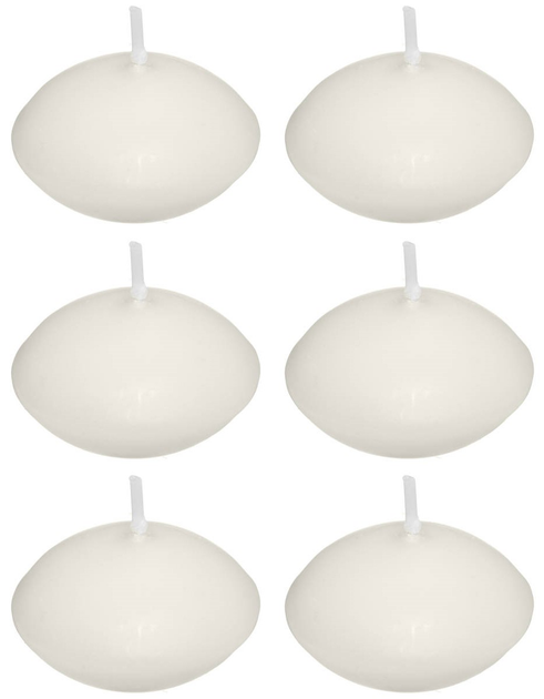 Набір плаваючих свічок Atmosphera Many 6 шт 4.5 x 6 см Білі(3560232712418) - зображення 1