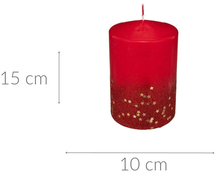 Świeca Atmosphera ozdobna z gradientem 90 g Czerwona (3560231580551) - obraz 3