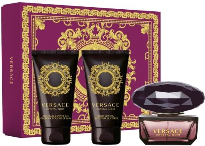 Zestaw dla kobiet Versace Crystal Noir Woda toaletowa 50 ml + Żel pod prysznic 50 ml + Balsam do ciała 50 ml (8011003884919) - obraz 1