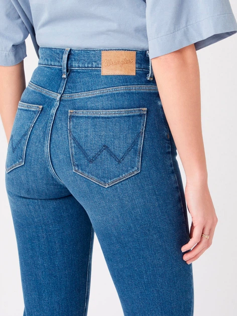 Джинси Slim Fit жіночі Wrangler 112320017 26-32 Сині (5401018855876) - зображення 5