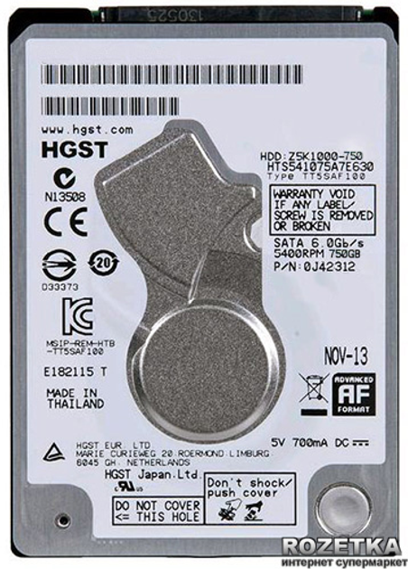 Жесткий диск Hitachi (HGST) Travelstar Z5K1000 750GB 5400rpm 32MB ...