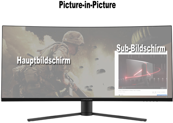 Монитор 34" LC-Power Ultra-wide Curved PC Monitor (LC-M34-UWQHD-165-C) - изображение 13