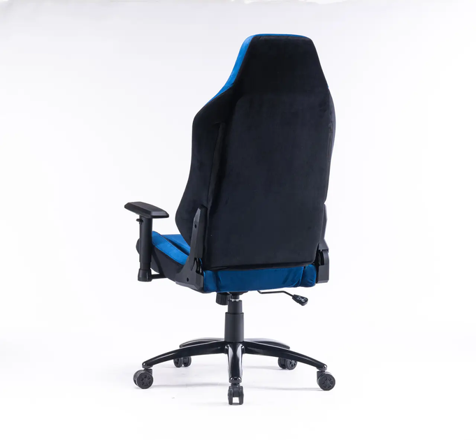 Комп'ютерне крісло розкладається до 180° Infini Joystick J180 геймерське Синьо-жовта тканина для геймерів та роботи - изображение 5