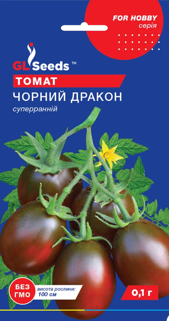 Насіння Томат Чорний дракон 0,1г GL Seeds - Фото 1 Насіння Томат Чорний дракон 0,1г GL Seeds - зображення 1