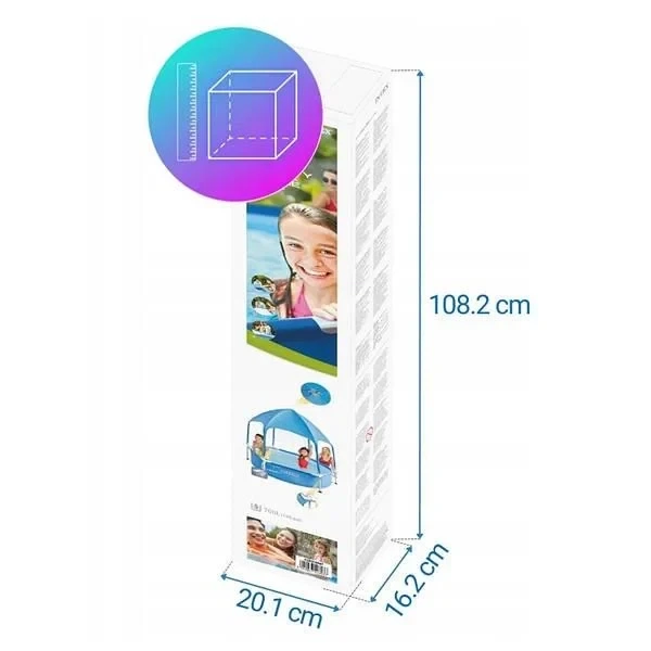 Детский каркасный бассейн Шестиугольный с навесом и душем Intex 700 л 183 х 38 см - изображение 5