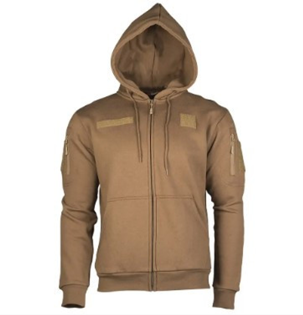 Реглан с капюшоном на молнии Mil-Tec Tactical hoodie Койот 11472019-M - изображение 1