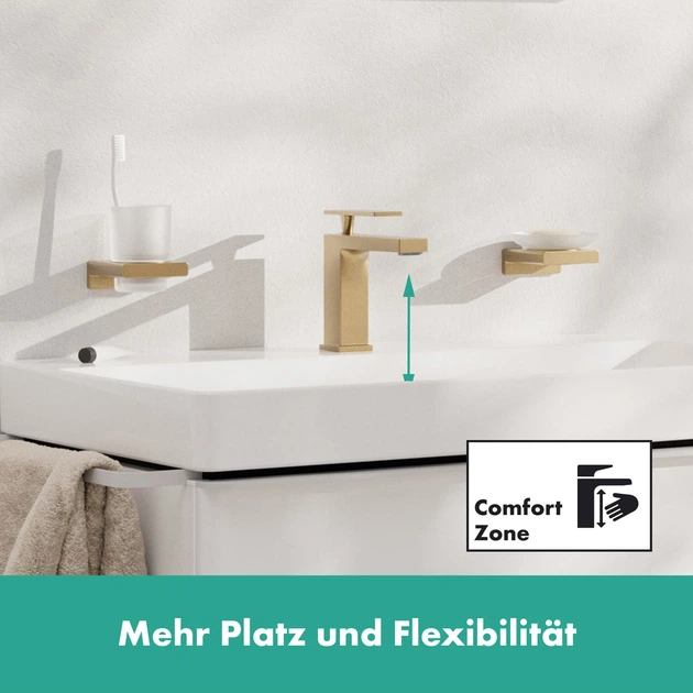 Змішувач для умивальника з джойстиком HANSGROHE Tecturis E CoolStart EcoSmart+ бронза латунь 73012140 - зображення 3