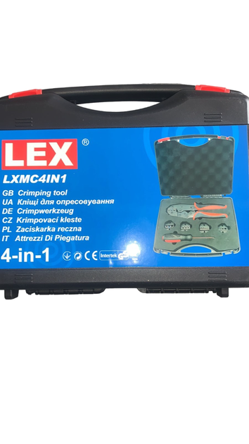 Кліщі-кримпер для роз'ємів - матриці + кейс Lex LXMC4IN1 - Фото 7 Кліщі-кримпер для роз'ємів - матриці + кейс Lex LXMC4IN1 - зображення 7