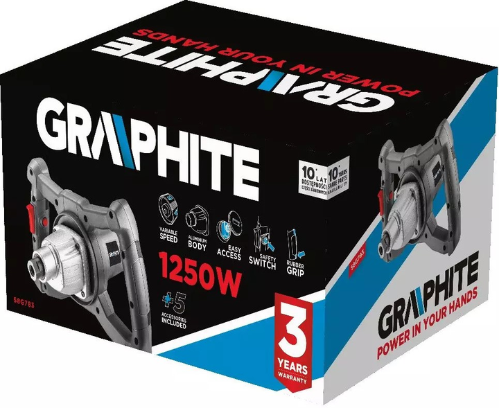 Міксер Graphite 1250 Вт 58G783 (5902062058102) - зображення 3