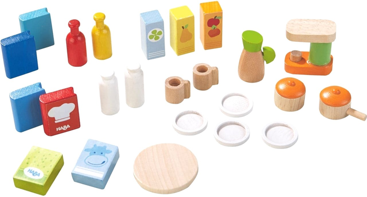 Ігровий набір Haba Little Friends Dollhouse Kitchen Accessories (4010168219264) - зображення 1