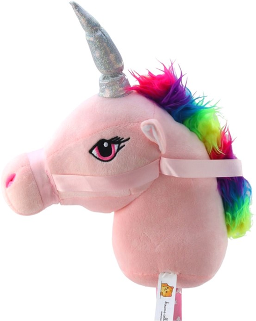 Єдиноріг з паличкою Leantoys Hobby Horse Unicorn Рожевий (5905991009153) - зображення 1