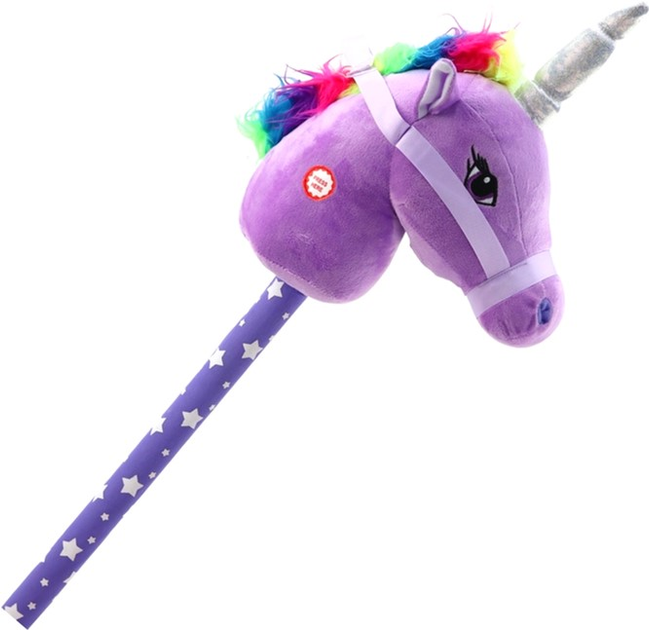 Jednorożec na patyku LEAN Toys Hobby Horse Unicorn Fioletowy (5905991009160) - obraz 3