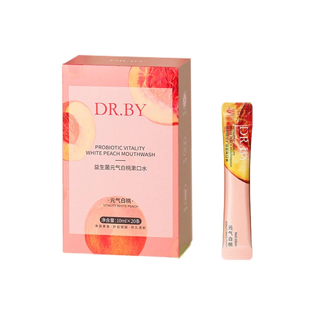 Ополіскувач для рота з ароматом персика у стіку Probiotic vitality white Peach Mouthwash (1*10 мл) - зображення 2