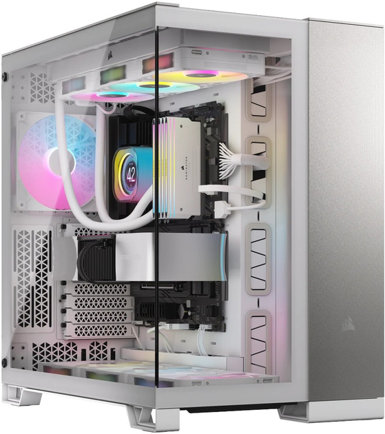 Корпус Corsair 6500X Mid-Tower White/Satin Gray Aluminum (CC-9011285-WW) - зображення 5