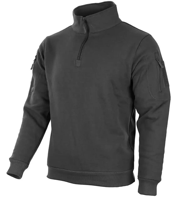 Кофта Mil-Tec Tactical Sweatshirt Толстовка Tactical Black 11472502 размер 2XL - изображение 1