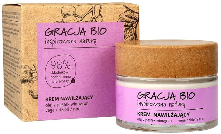 Крем для лица увлажняющий с маслом виноградных косточек - Gracja Bio ...