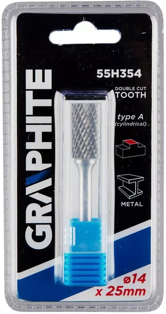 Frez do metalu Graphite HM 14 x 25 mm typ A 55H354 (5902062508980) - obraz 3