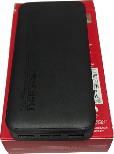 УМБ Xiaomi Redmi PowerBank 20000 mAh Fast Charge 18W PB200LZM Black (VXN4304GL) (26922/11868852) - Уцінка - зображення 2